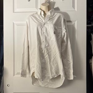 Chaps by Ralph Lauren Men's White Button-Up Shirt